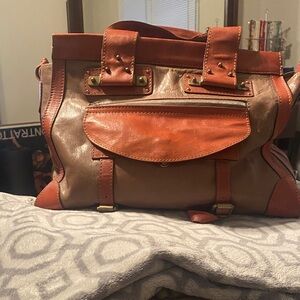 Chloe Two-Tone Leather Handbag